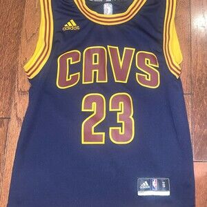 Adidas Cleveland Cavaliers LeBron James #23 Jersey Navy Size Small NBA